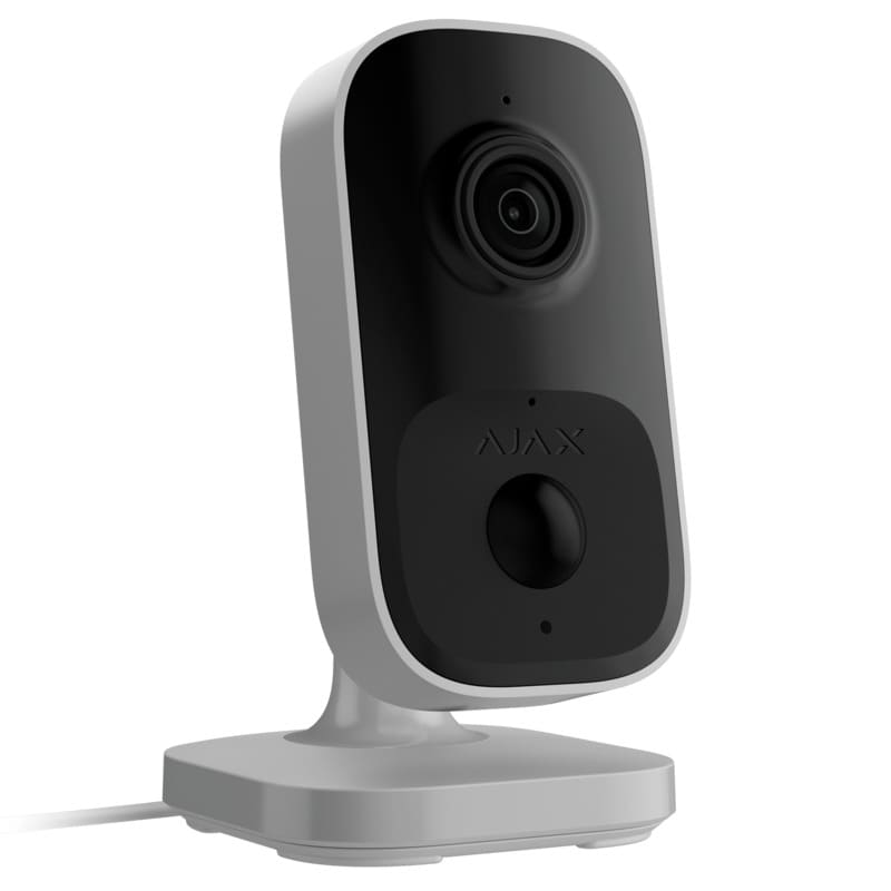 Wi-Fi камера відеоспостереження Ajax IndoorCam White з ІЧ датчиком руху та вбудованим ШІ