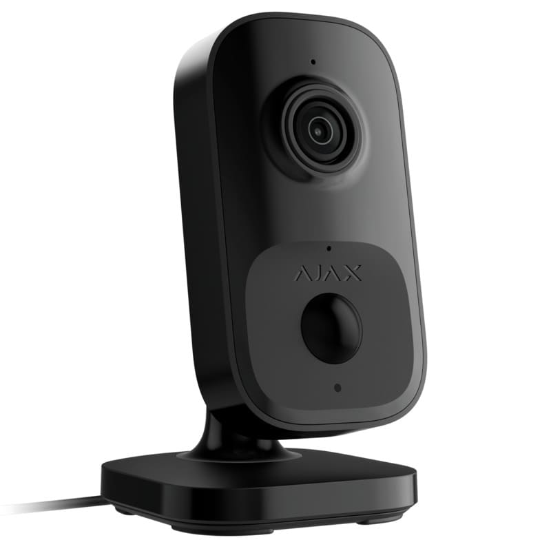 Wi-Fi камера відеоспостереження Ajax IndoorCam Black з ІЧ датчиком руху та вбудованим ШІ