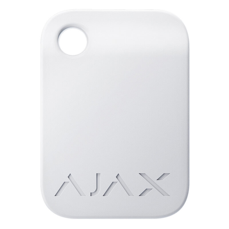 Защищенный бесконтактный брелок для клавиатуры Ajax Tag white (3 шт.)