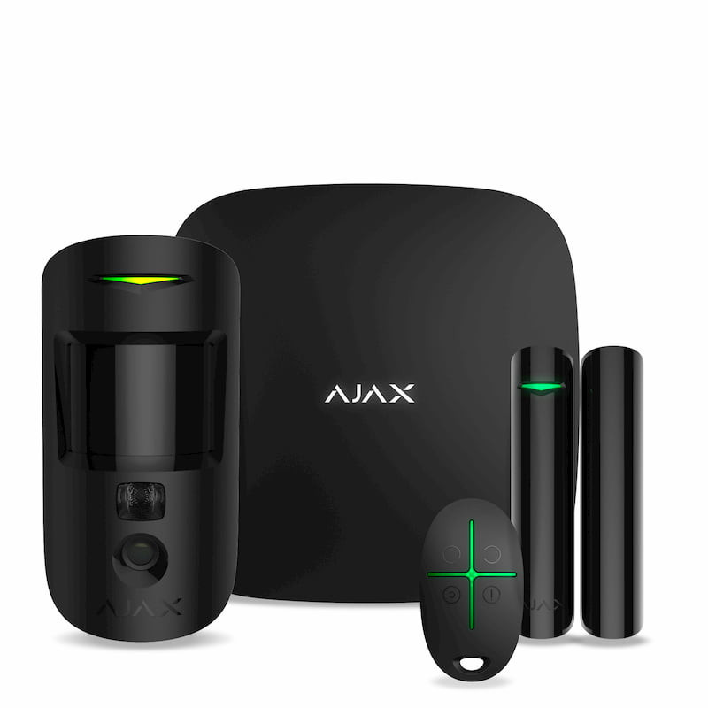 Комплект беспроводной охранной сигнализации Ajax StarterKit Cam Plus black