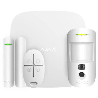  Комплект беспроводной охранной сигнализации Ajax StarterKit Cam white - OC.com.ua