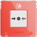 Бездротова настінна кнопка для активації пожежної тривоги вручну Ajax ManualCallPoint Jeweller Red / Клавіатури, тривожні кнопки (брелоки)