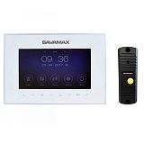 Комплект відеодомофона Savamax SAV 714+V1C (білий) / Комплекти домофонів