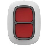 Бездротова екстрена кнопка Ajax DoubleButton white / Клавіатури, тривожні кнопки (брелоки)